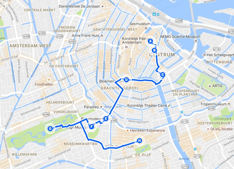 Visiter Amsterdam en 2 jours : Jour 2, du quartier Rouge au Pijp en passant par les musées.