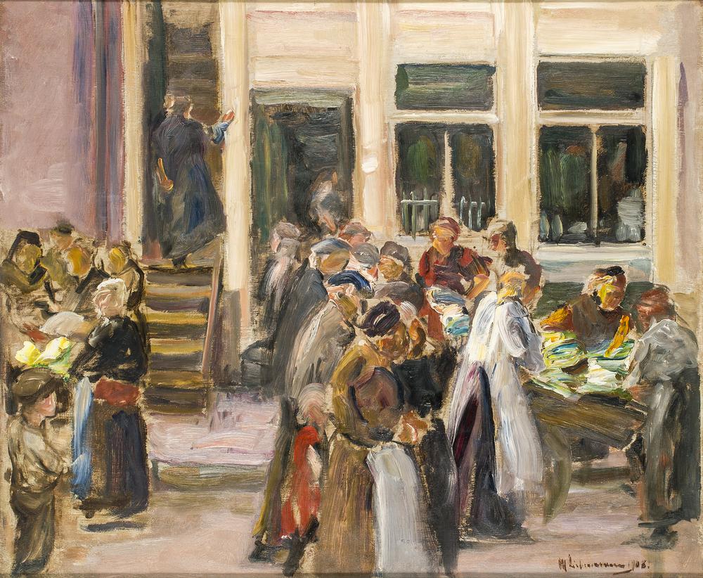 Scène de rue dans le quartier juif par Max Liebermann.