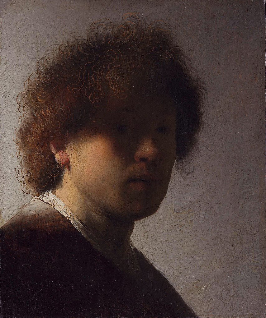 Autoportrait de Rembrandt (1628) au musée Rijksmuseum dans le quartier des musées à Amsterdam