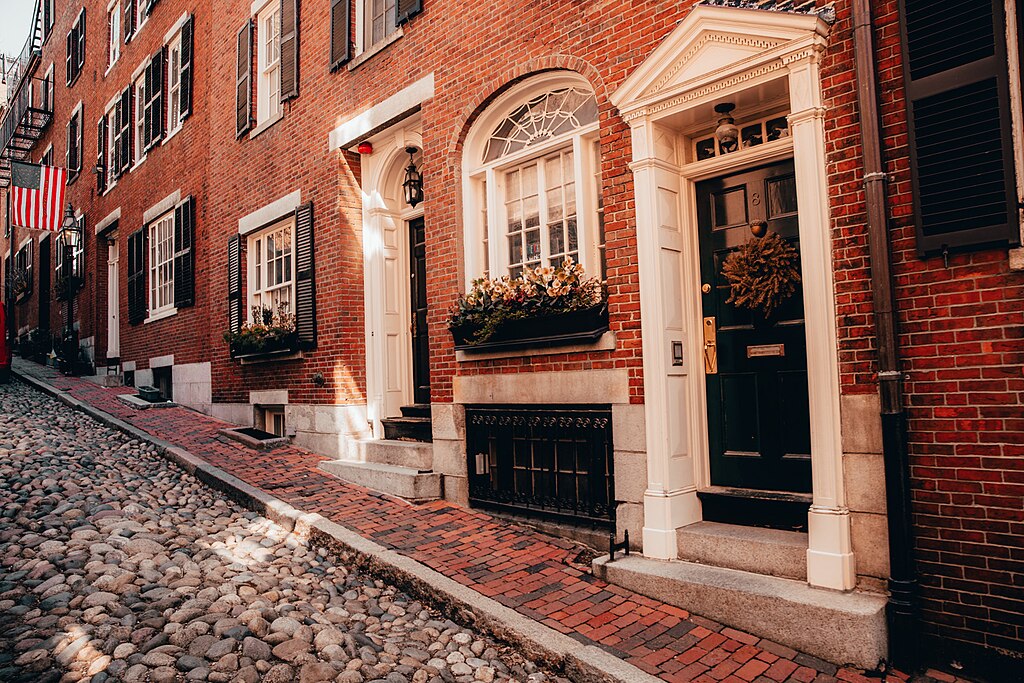 Acorn Street à Boston - Photo de Shawn M.Kent - Licence ccbysa 4.0