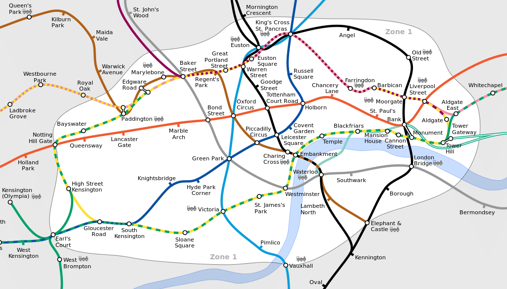 Carte de Londres : Plan touristique Monuments de Londres