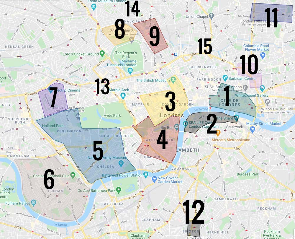 Carte de Londres : Plan touristique Londres