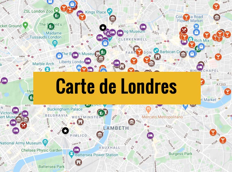 Carte de Londres (Angleterre) : Plan détaillé gratuit et en