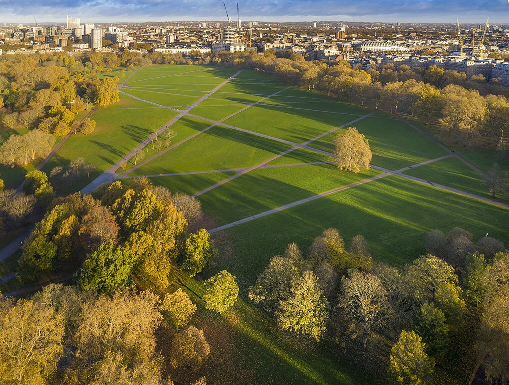 Vue aérienne de Hyde Park à londres - Photo de Venussphere
