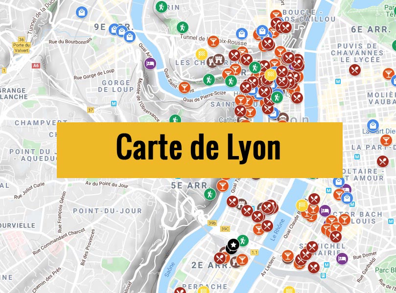 carte touristique lyon Carte De Lyon France Plan Detaille Gratuit Et En Francais A Telecharger Vanupied carte touristique lyon