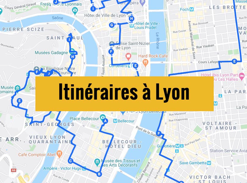 Itinéraires détaillés pour visiter Lyon (France) en 2, 3 jours ou plus.