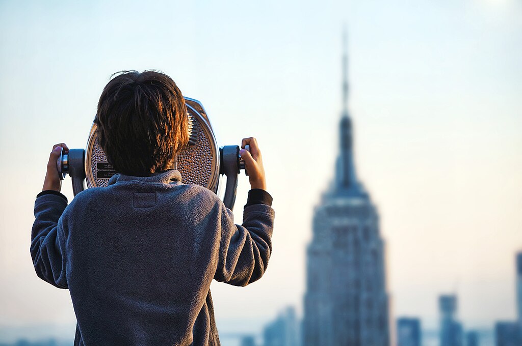 Vue sur l'Empire State Building depuis le Top of the rock - Photo de Maarten van den Heuvel