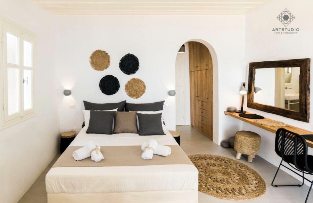 Chambre luxueuse au Astarte Luxury Apartments sur l'île de Sifnos.