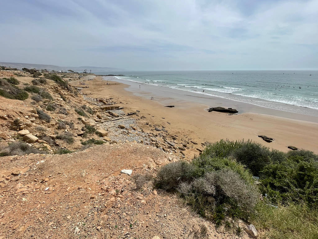 Madraba beach, plage au nord de Taghazout.