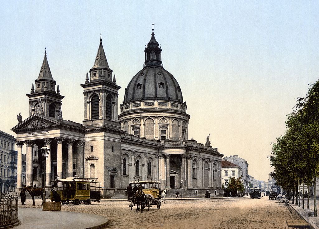 Eglise Alexandre à Varsovie vers 1900.