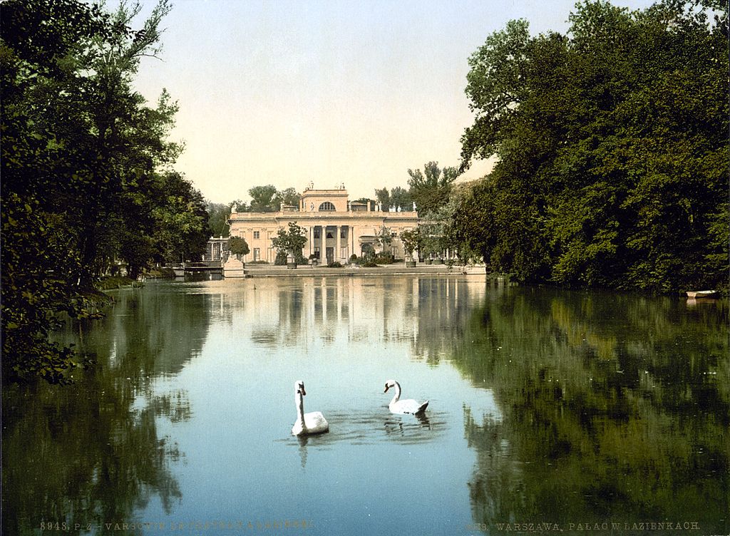 Palais d'été des Lazienki à Varsovie vers 1900.