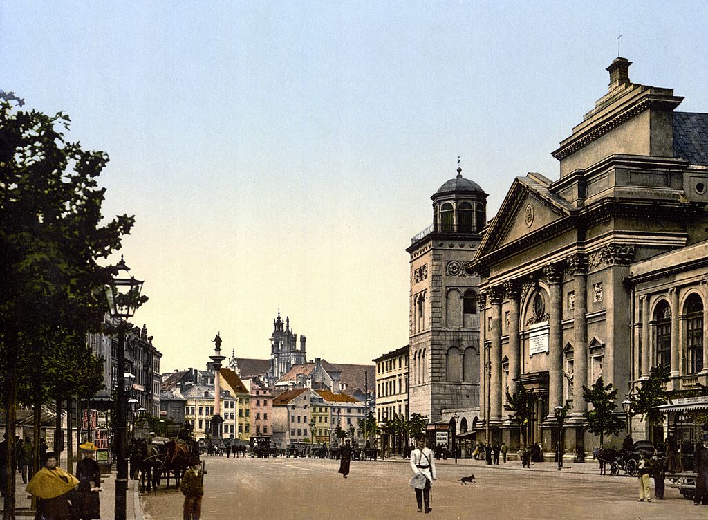 Krakowskie przedmiescie à Varsovie vers 1900.