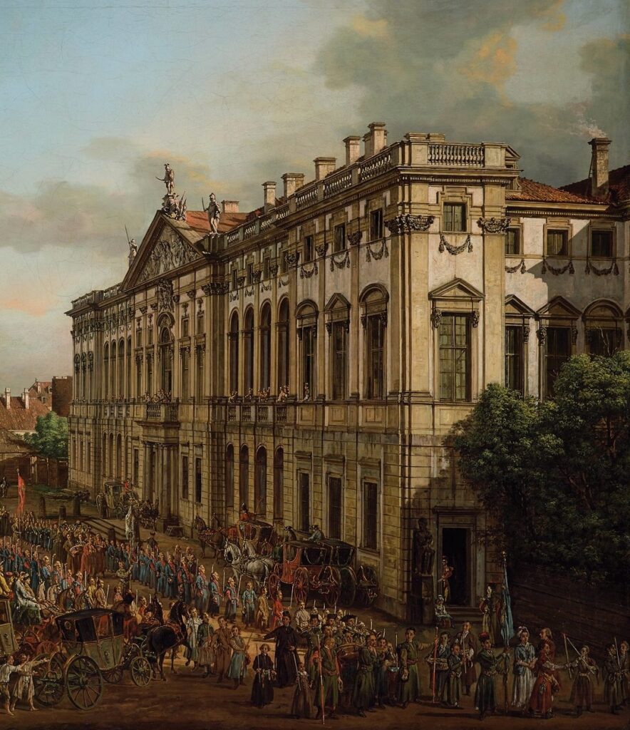 Palais Krasinski en 1778  sur une toile de Bellotto.